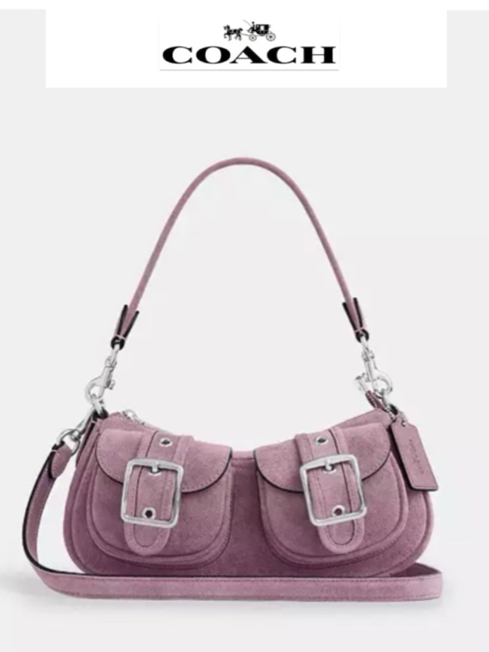 Coach Ashton Bag Suede Buckle Shoulder Bag. Style CDA95. BrandNew With Tag